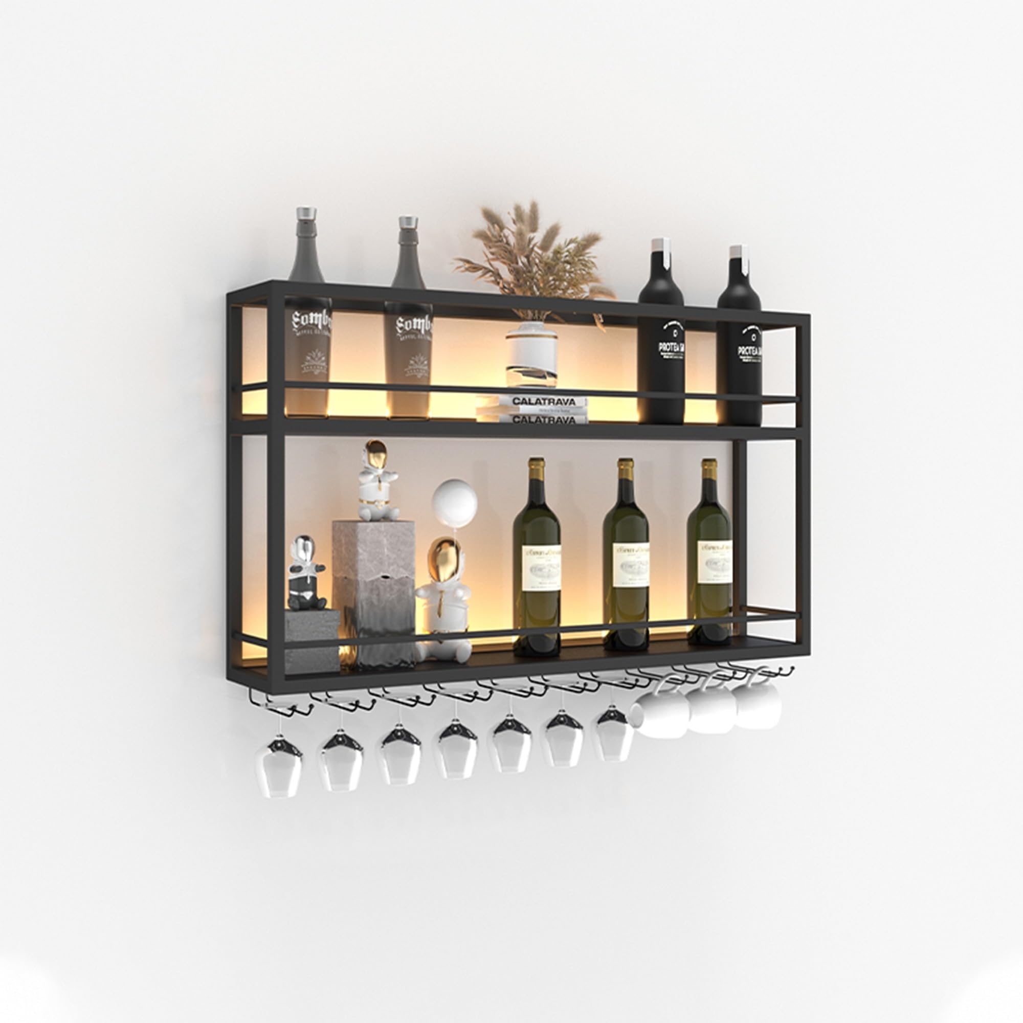 Étagères de bar en métal pour optimiser les petits espaces et ranger le vin