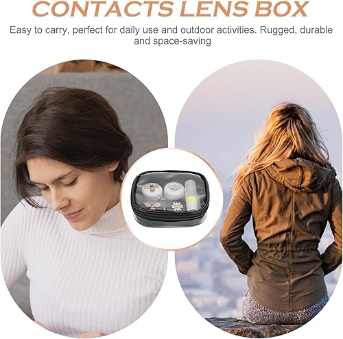 Miniatura 5 de EXCEART Juego de fundas para lentes de contacto Crystal Bee Caja de lentes de contacto Kit de almacenamiento para remojar lentes de contacto con