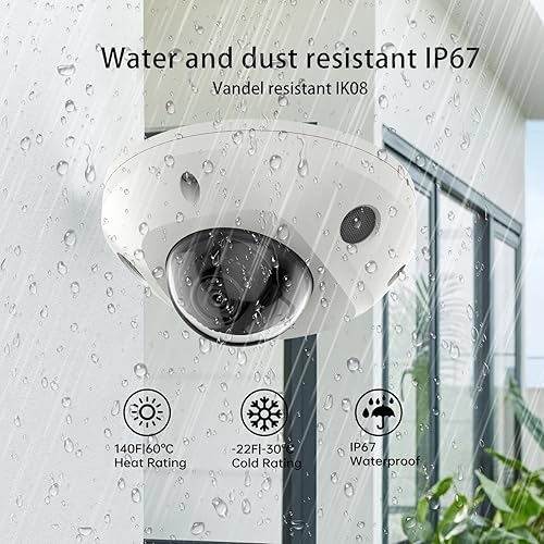 Miniatura 4 de Hikvision Cámara domo IP compatible DS-2CD2543G2-IS 0.110 in lente 4MP AcuSense micrófono incorporado Mini cámara de red fija PoE IR H.265 IP67