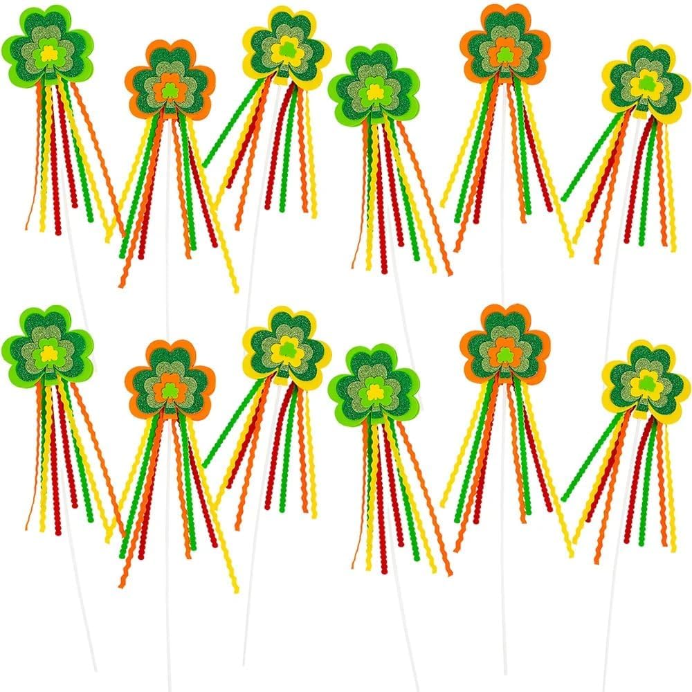 Fun Express ST. Patrick's Day Wands CK-12 - Craft Kits - 12 Pieces