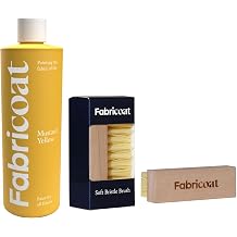 Fabricoat - Fabric Paint for Furniture 500ml Mustard Yellow + Soft Bristle Brush | Deep Cleans & Easily Lifts Dirt from Fabric and Upholstery | Restore or Change the Color of Couches, Chairs