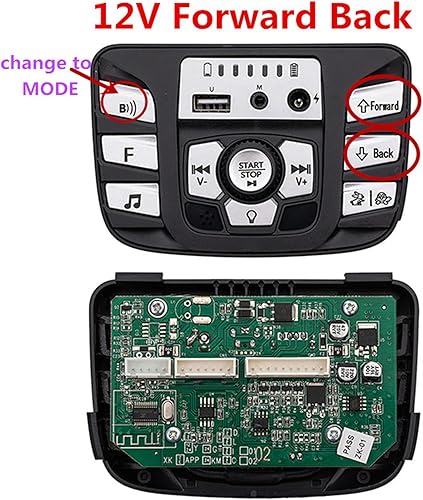 Miniatura 3 de 12V Coche eléctrico para niños Multifuncional PCB Blanco y Negro Panel Central, Placa de Circuito Impreso Control Entretenimiento Sistema Operativo