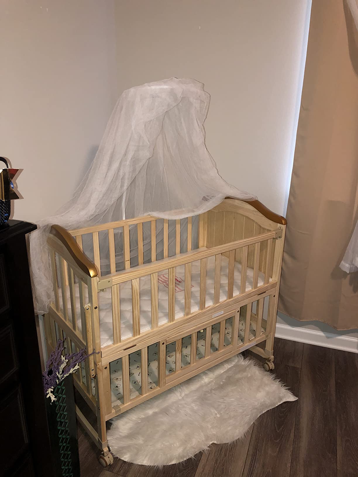 32/mo Finance PETKABOO 4 in 1 Convertible Crib, Portable Convert to