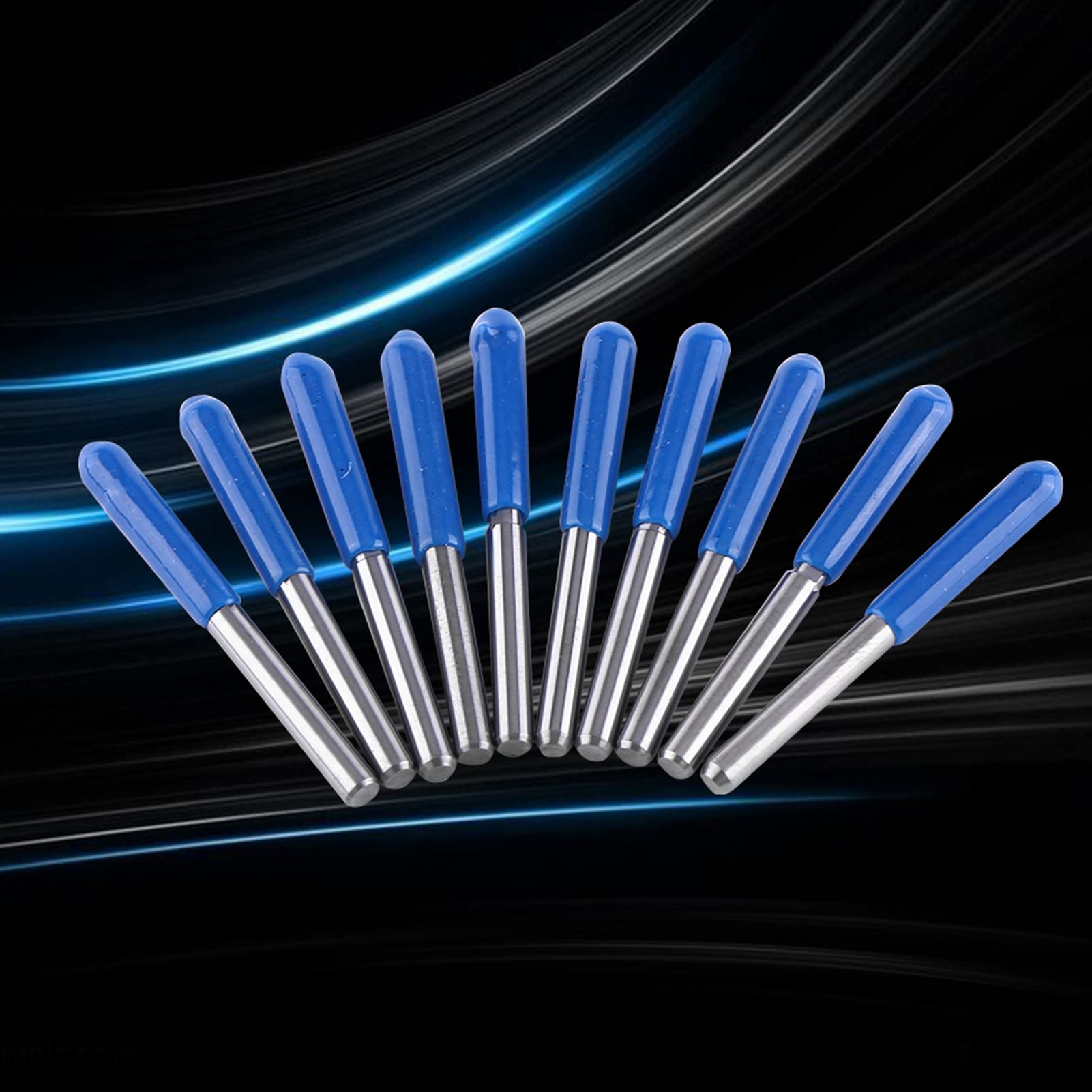 10 Brocas de Enrutador CNC, Fresa de Extremo, Cortador CNC, Herramienta de Carpintería, Herramientas de Corte, Fresa de Ranura Recta, 3,175 Mm