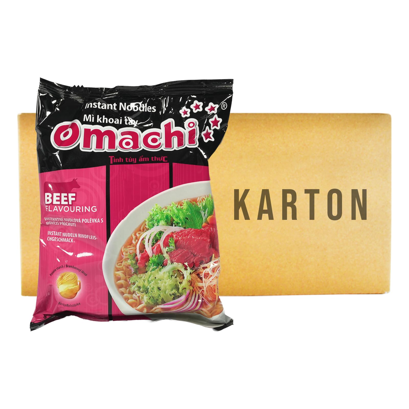 30er Pack (30x79g) Omachi Mi Bo Instantnudeln Rindgeschmack