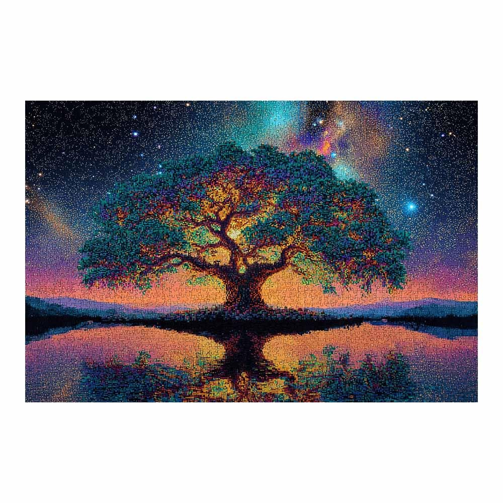 ZAMAEIU Tree of life wall art Patchwork tree abstract canvas wall, For Bathroom, Living Room, Bedroom, Office.Gift for Home Decor(green)-30x50cm Unframed