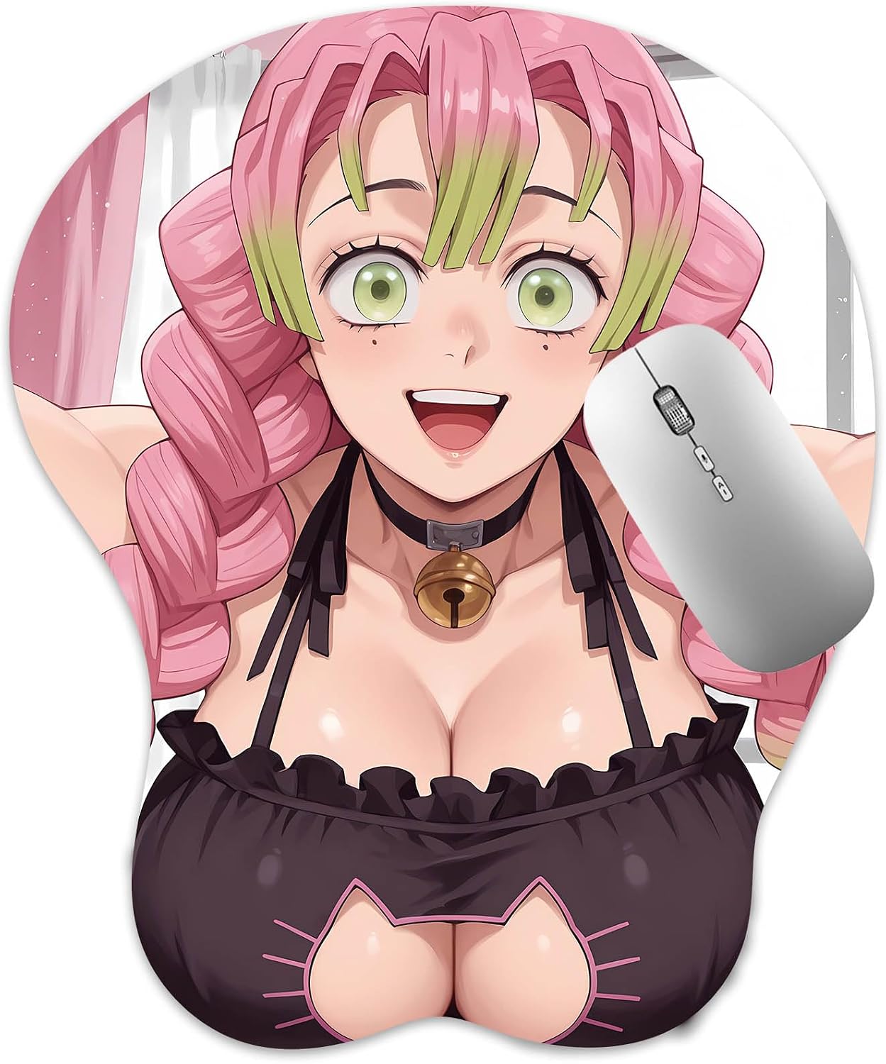 3D Mouse Pad, Oppai Mousepad with Soft Gel Wrist Rest Anime Manga Gaming Boob pad Anti-Slip Mouse Mat, Kanroj