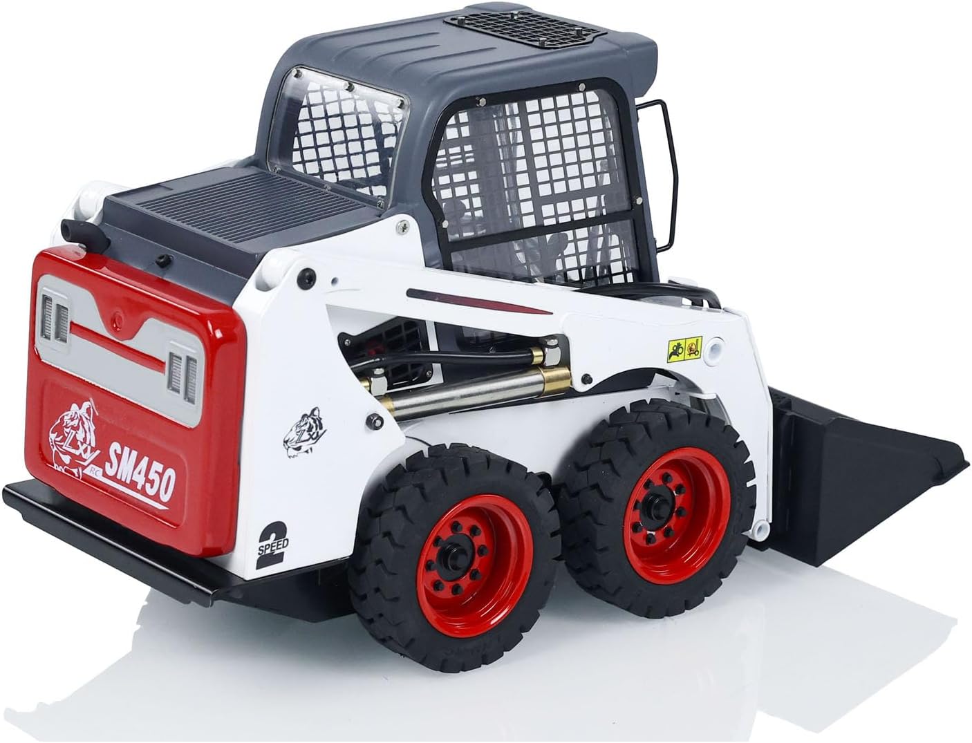 1/14 RC Hydraulic Skid-Steer Loader SM450 RC Wheeled Loader Construction Vehicle Sound Light I6S Radio Controller