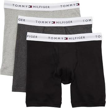 Tommy Hilfiger Mens Underwear Cotton Stretch 3-Pack Trunk