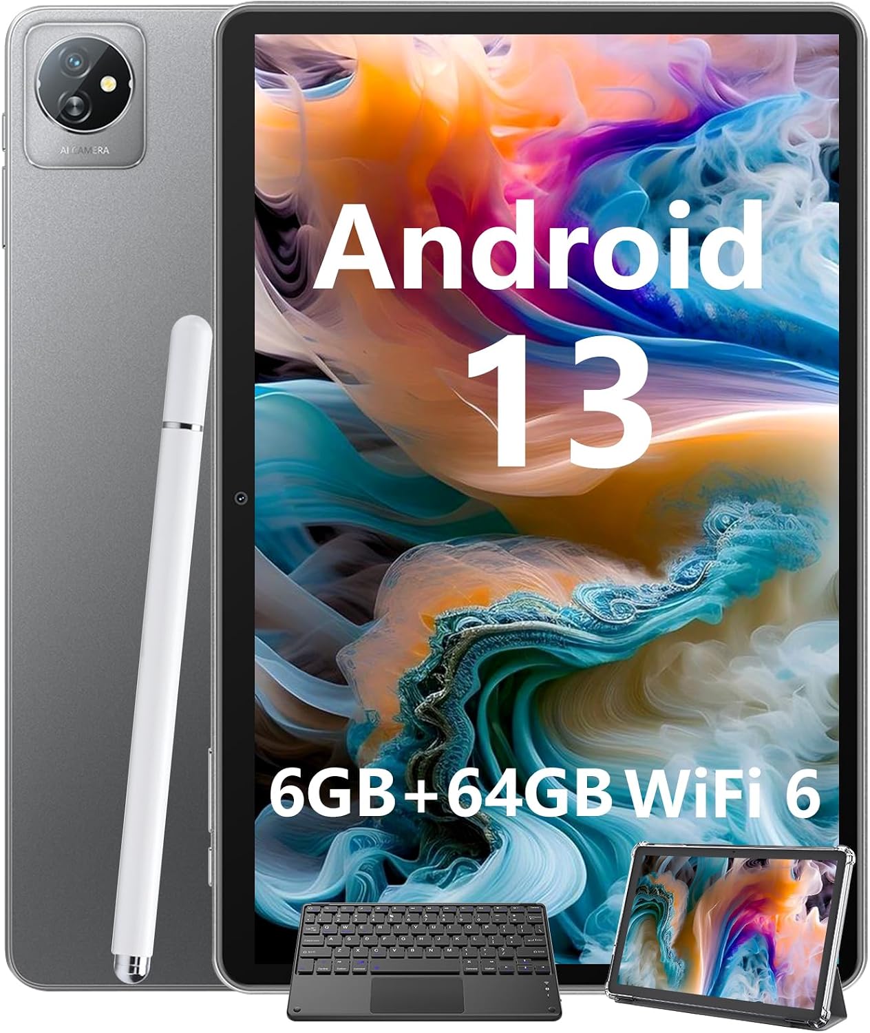 10 Inch Tablet Blackview Tab70WIFI Android 13 Tablets, WIFI 6 Tablet, 664GB2TB, 6580mAh, 10W Fast Charging Android Tablet, Google GMS Certified,