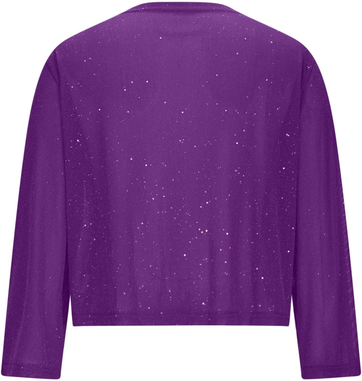 Women's Sequin Shrug Bolero Long Sleeve Open Front Party Sparkly Cropped Cardigan Glitter Shiny Casual Jackets
