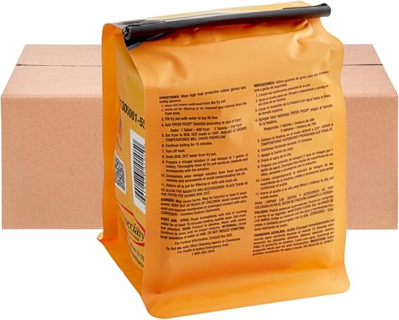 Kettle Fryer Cleaner Tablet Pucks, 4 OZ (5/BX)
