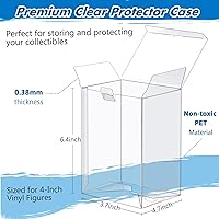 Vista 2 de Paquete de 24 protectores compatibles con figuras de vinilo Funko Pop de 4 pulgadas, protectores transparentes, caja de exhibición resistente