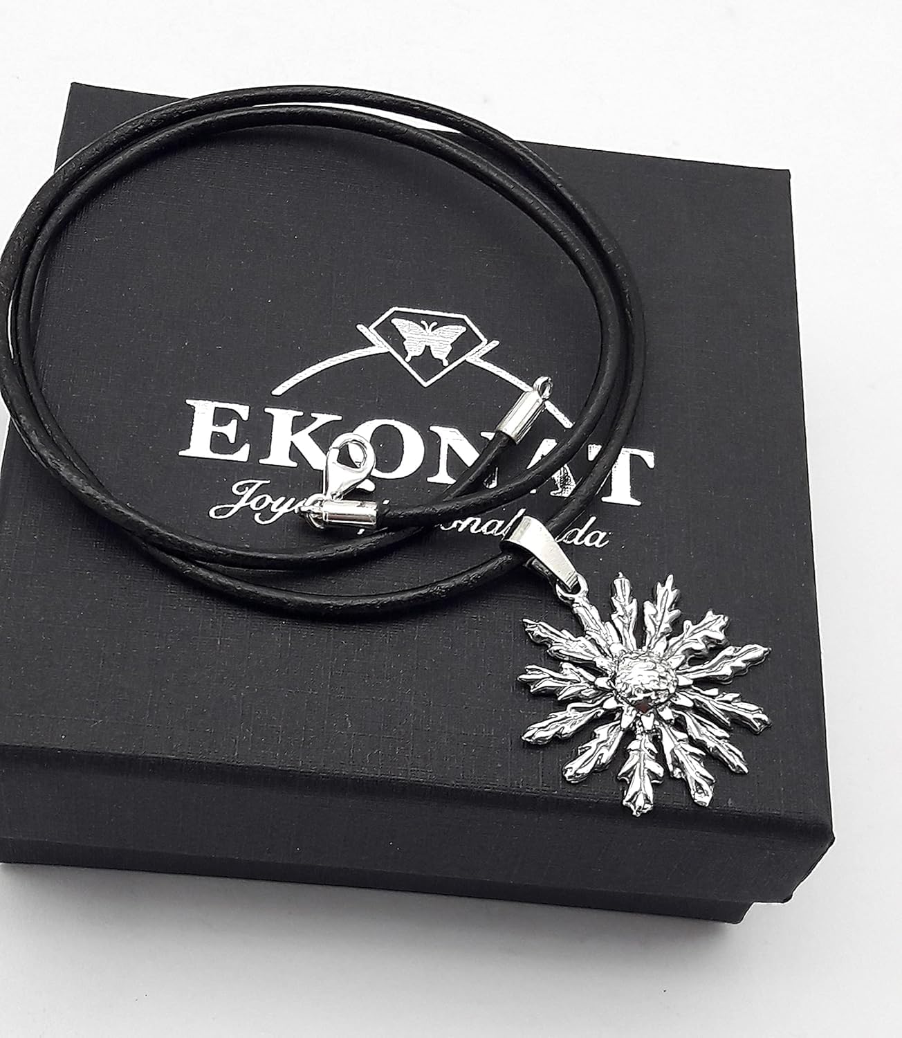 EKONAT- Colgante de plata con flor de sol - colgante eguzlore - collar con flor de sol - Amuleto de protección - étnico –
