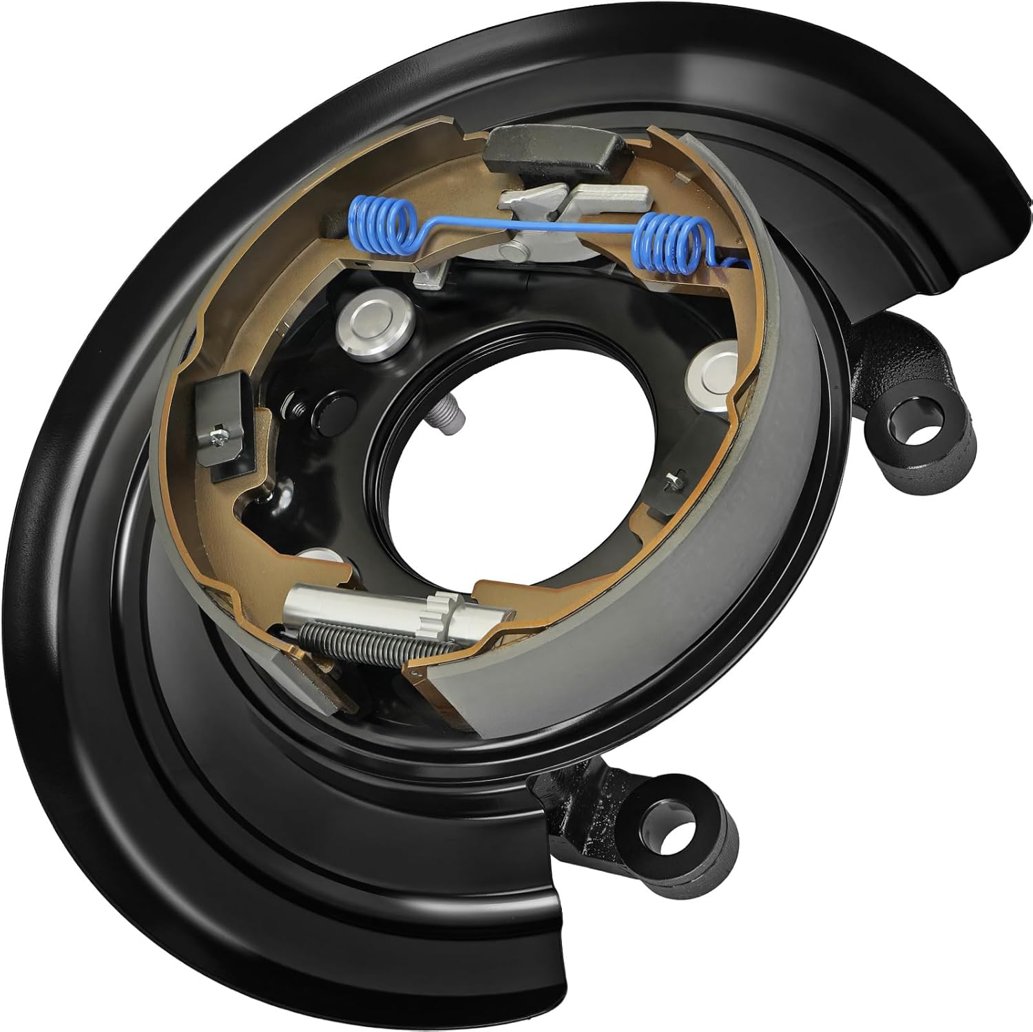 926266 Rear Right Loaded Parking Brake Backing Plate Assembly, Fit for Ford F-250 Super Duty 2011-2012, Fit for Ford F-350 Super Duty 2011-2012, OE 926-266, BC3Z2209A