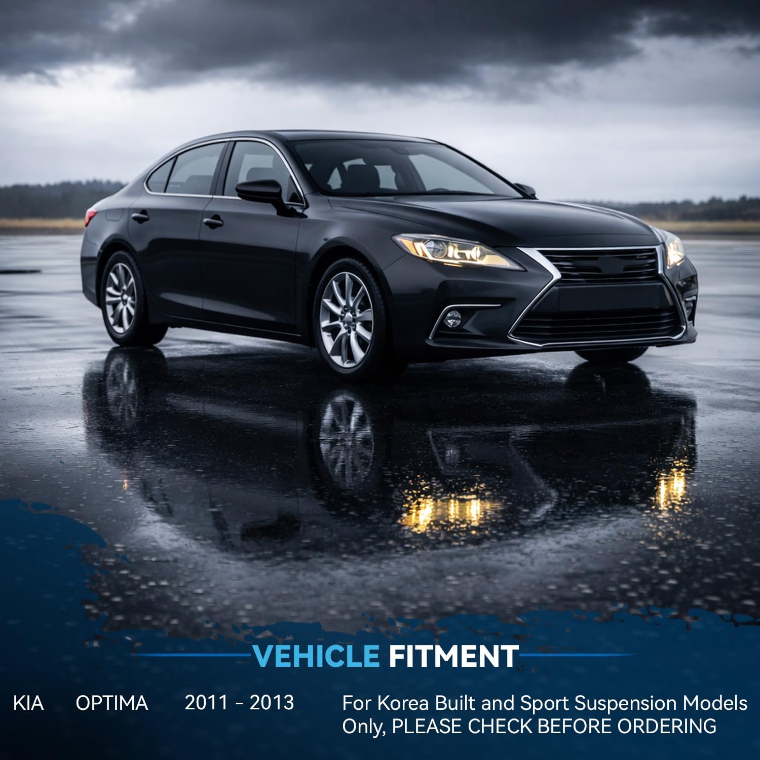 Detroit Axle - Front Struts for 2011 2012 2013 Kia Optima [For Korea Built and Sport Suspension Models Only] 2 Complete Struts with Coil Springs Replacement Quick Install Ready Strut Shock Assembly