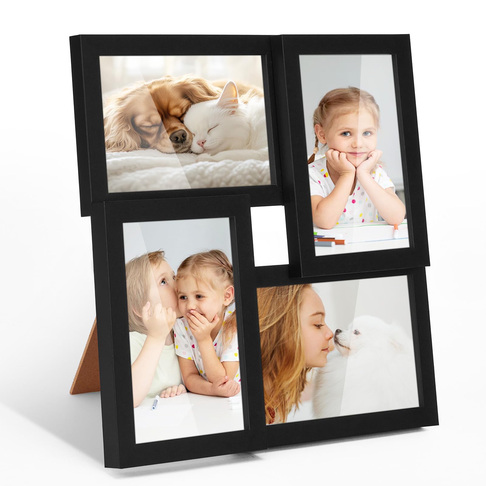 TWING 4x6 Picture Frames Collage Family Multi Photo Frame Wall Decor, Black