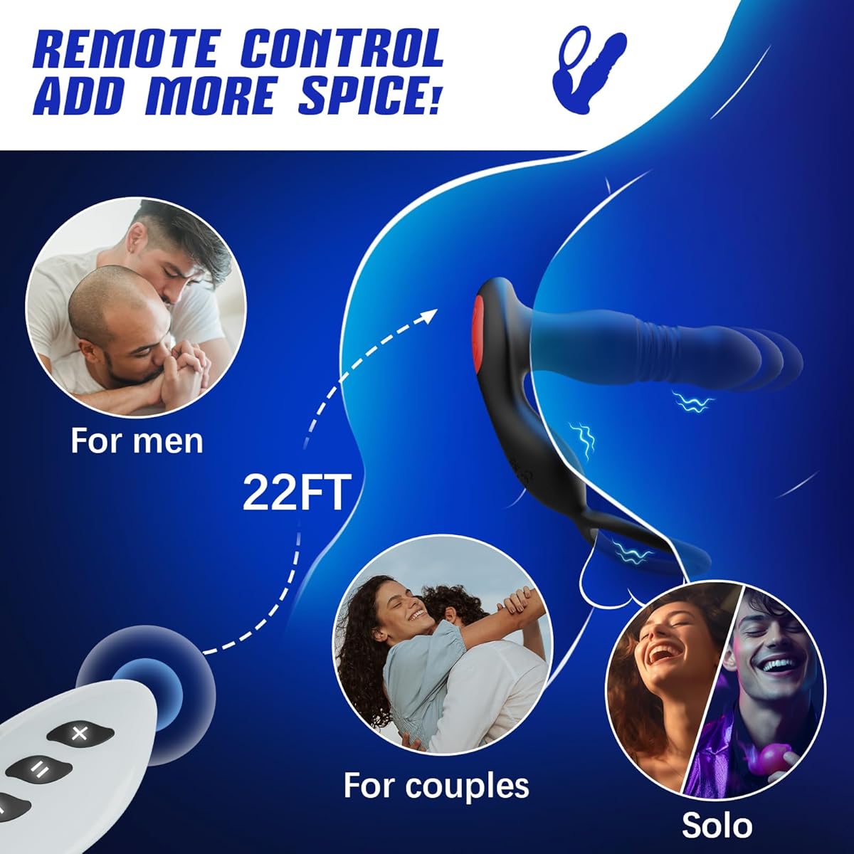 vibrating anal anchor Wireless Remote-Controlled Anal Vibrator / Telescopic Male Prostate Ma main image 1