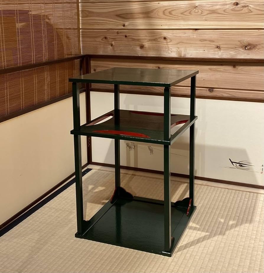 送料込【逢絢亭】茶道具 糸巻棚 柿合塗 組立式 爪紅 表千家好写 木製 作家物 送料込【逢絢亭】茶道具 糸巻棚 柿合塗 組立式 爪紅 表千家好写