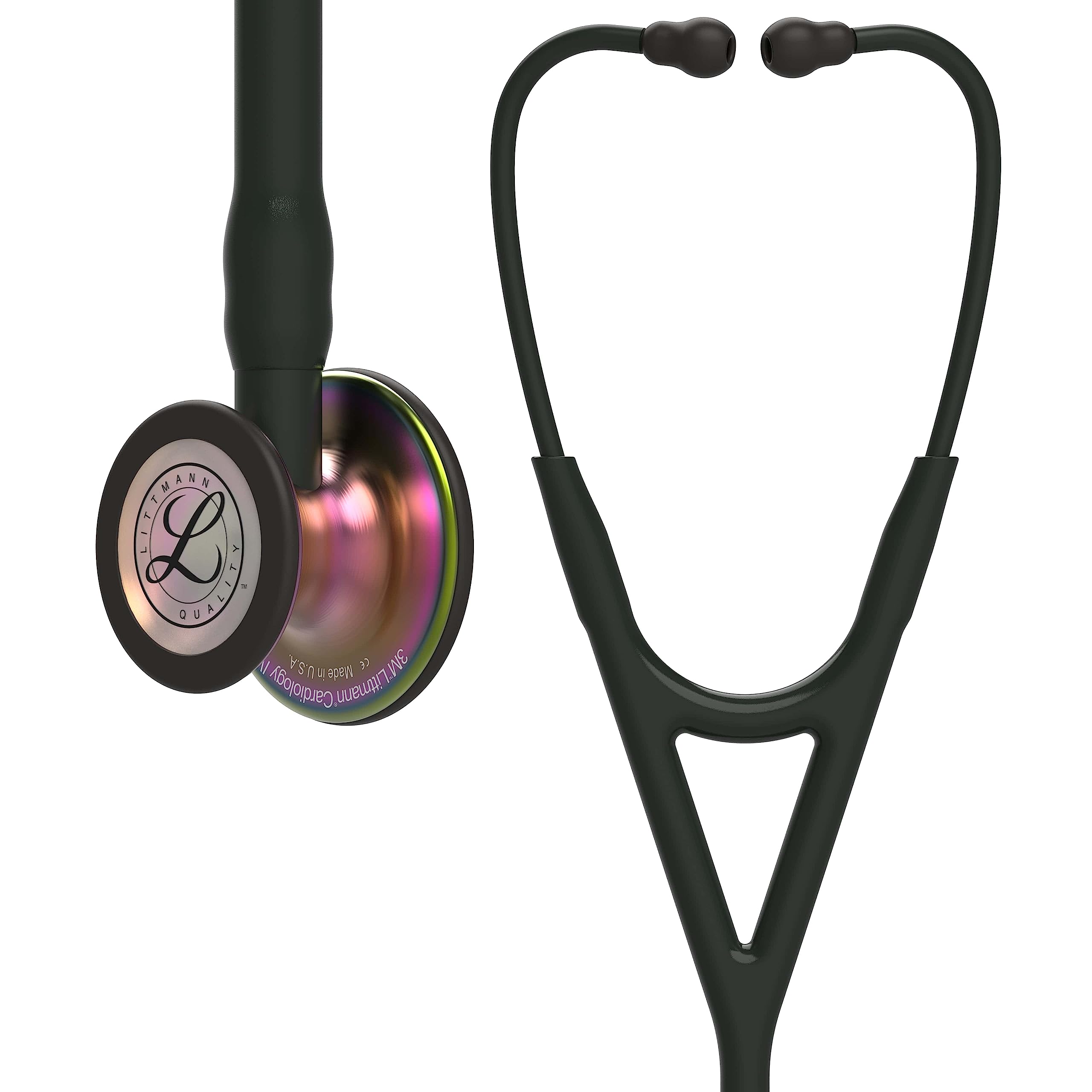 3M Littmann Cardiology IV Estetoscopio con Grabado Gratuito y Linterna Pupilar de Regalo (Rainbow Edition)