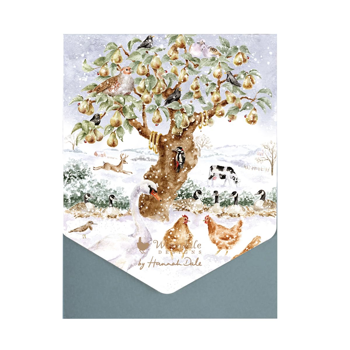Wrendale Designs - The Twelve Days for Christmas' animal Christmas Card Pack