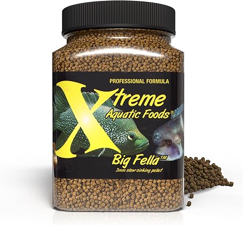 Xtreme Big Fella - Gránulos de 0.118 in nutrición profesional para cíclidos medianos a grandespeces comunitarios  Aumenta la salud inmune y