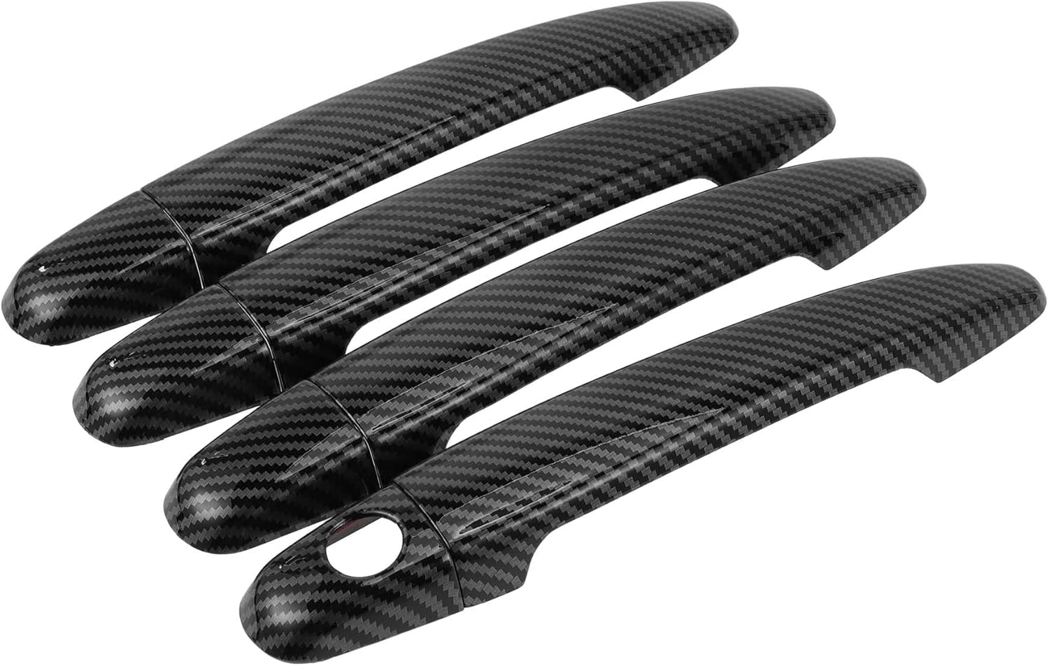 4pcs Exterior Door Handle Cover Car Door Handle Protector for Toyota 4Runner 2003-2010 Car Door Handle Protector without Keypad ABS Carbon Fiber Pattern Black
