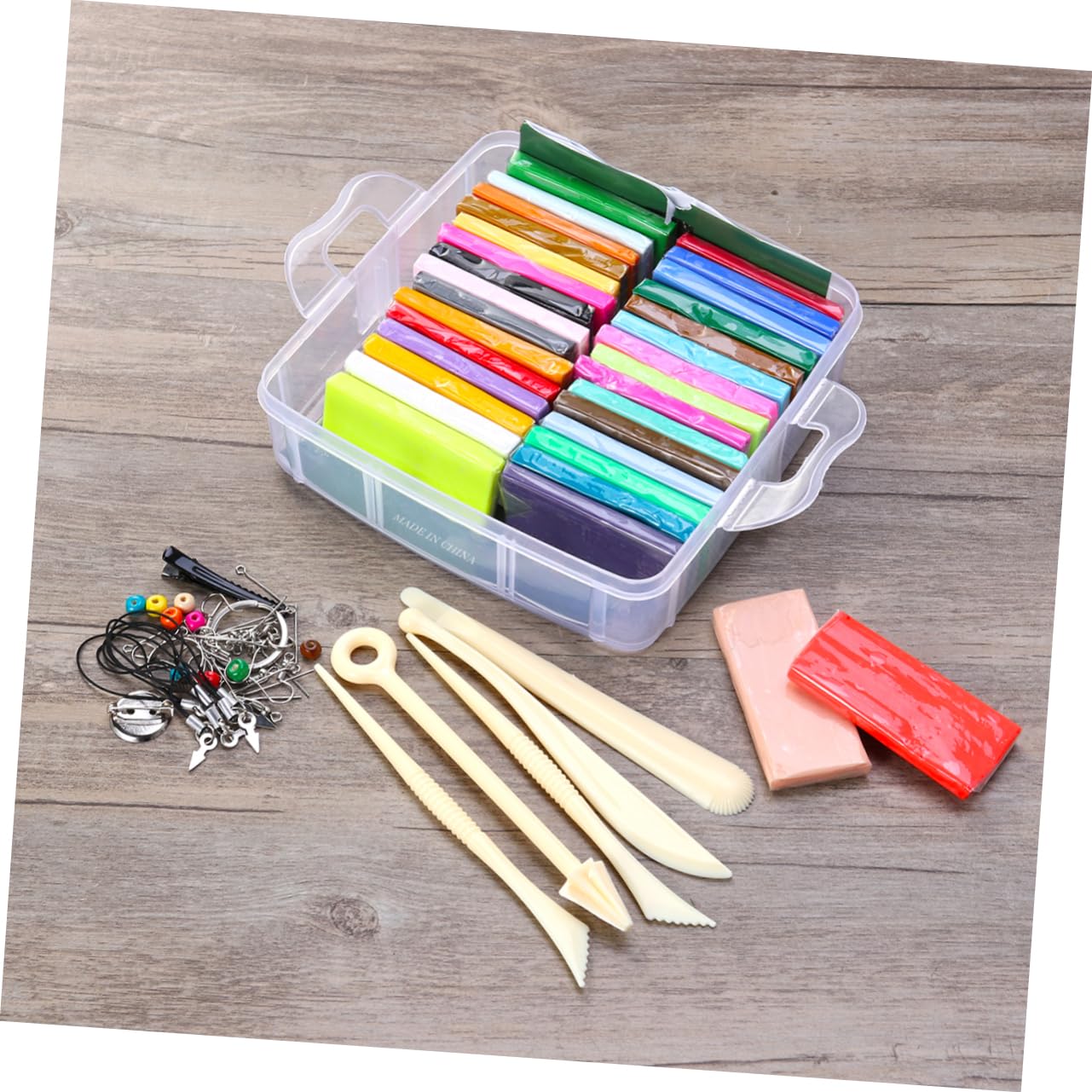 NUOBESTY 32 accessori in argilla kit utensili soft clay the colors lavoretti per argilla colorata giocattoli per argilla per kit di argilla da modellare