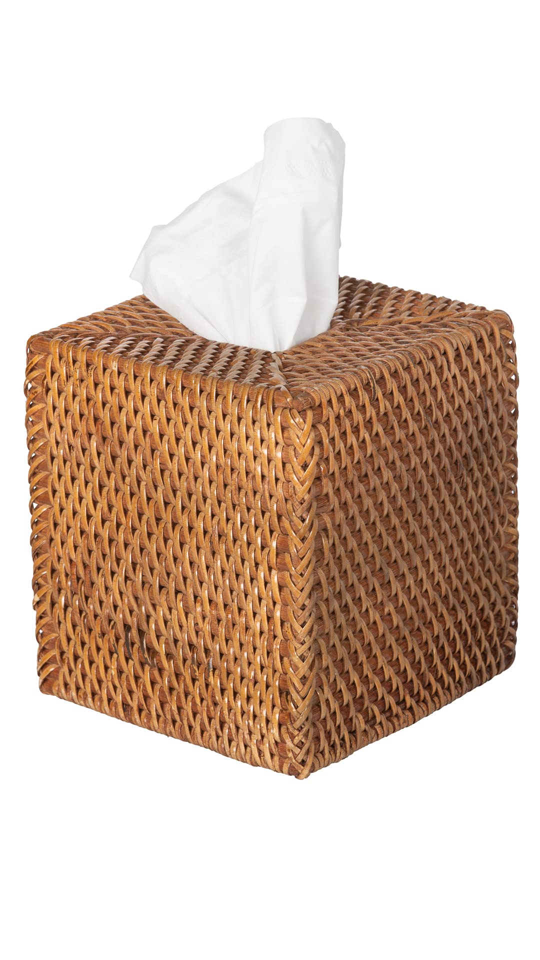 Loma Square Rattan Tissue Box Cover (Brown)