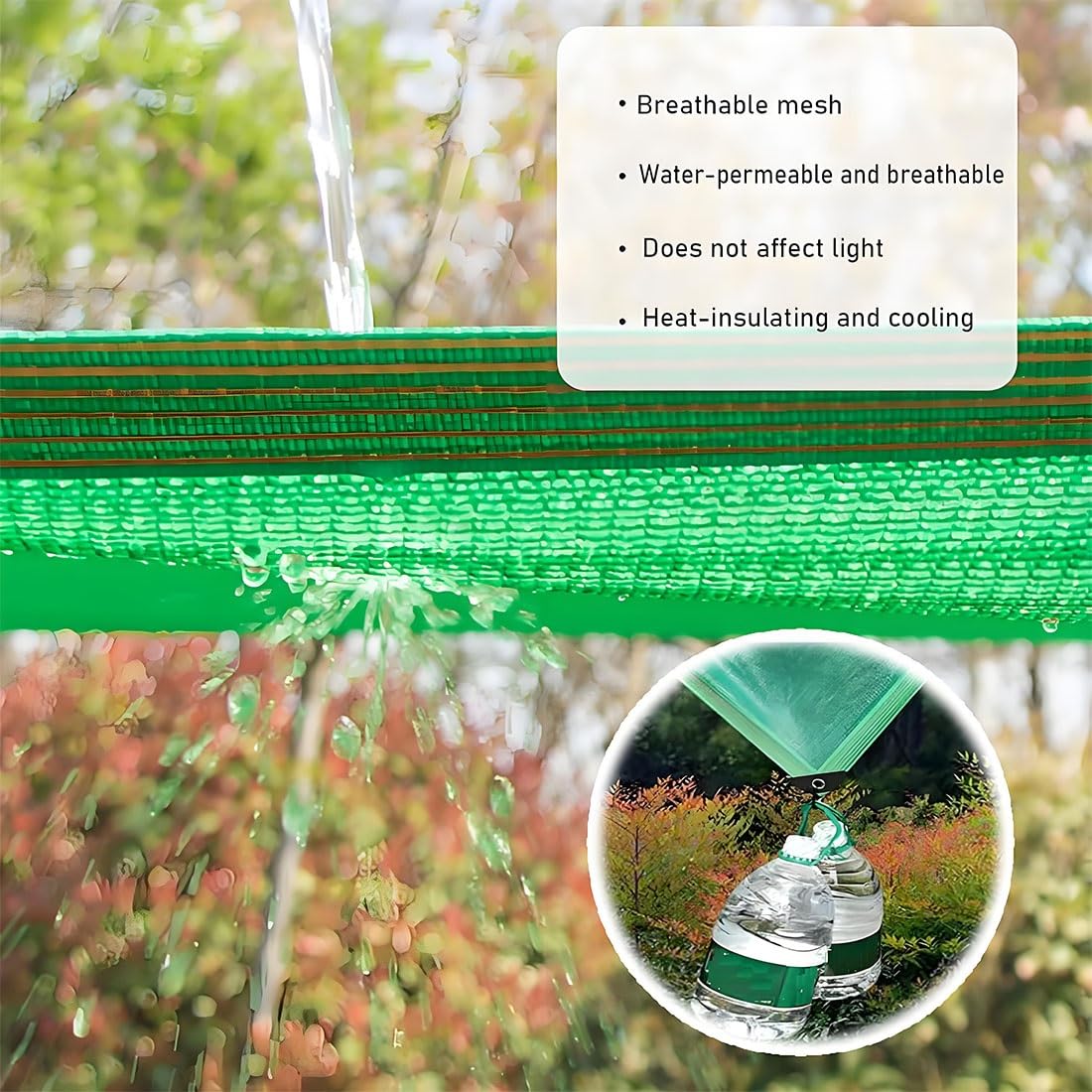 Rete Ombreggiante Verde, Panno Parasole 8-pin 50% Protezione Solare, Telo Ombreggiante 3 * 10 2 * 10 4 * 8 5 * 7 6 * 10 8 * 8 M Tende da Sole Privacy per Esterno(1x4m/3.3x13.1ft)