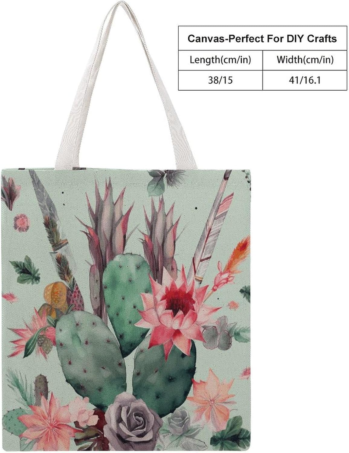 Chic Exotic Green Arrow Canvas Tote Bag Reusable Grocery Bags Foldable Soft Cotton Shoulder Carry Bag