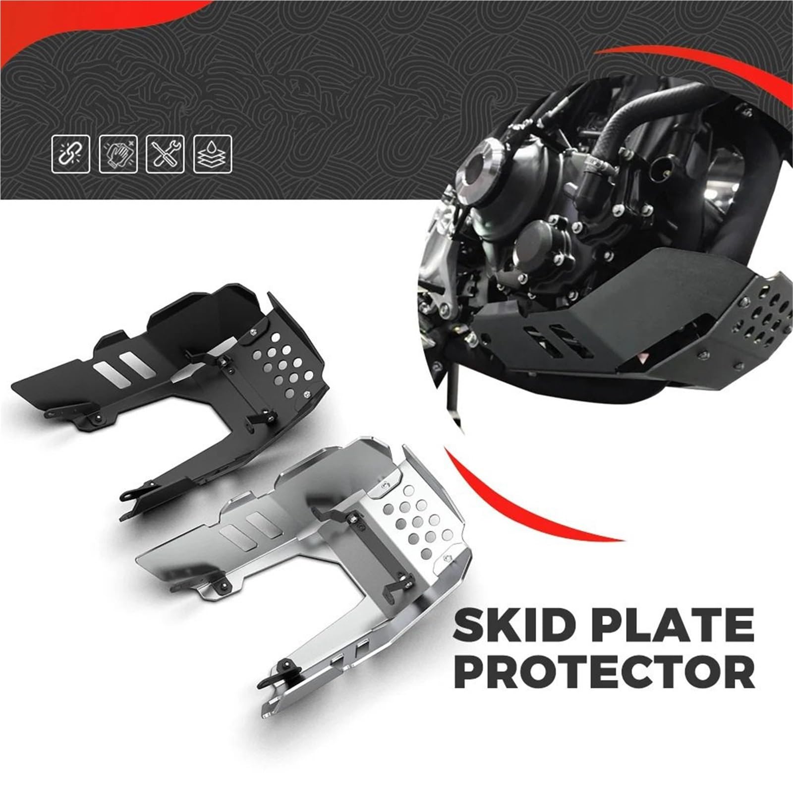Telaio del corpo Kit Piastra paramotore per moto adatta per HONDA CB300R NEO SPORTS CAFE 2018-2024, protezione telaio, CB 300 R