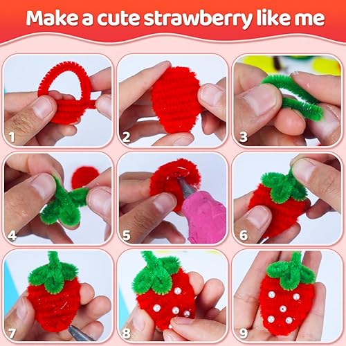 Miniatura 10 de Praisebank Limpiadores de tuberías para manualidades (200 piezas en rojo), limpiadores de tuberías de 12 pulgadas de largo, limpiadores de pipa rojos