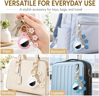 MOLOSLEEVE Case for AirTag 2nd Gen (2026) & 1st Gen, Men's Women's Keyrings & Keychains for Keys, Luggage, Bags