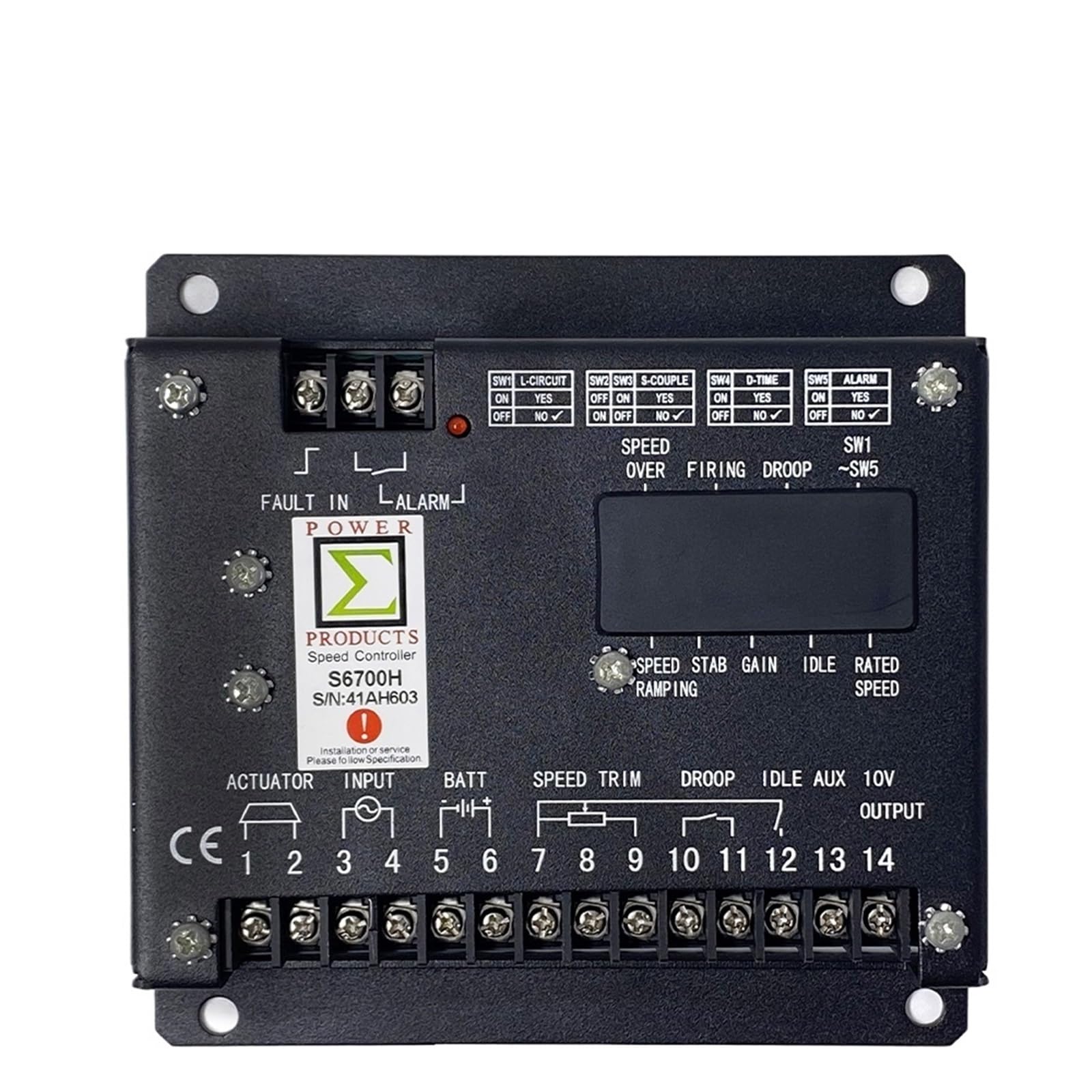 S6700H Generator Engine Speed Controller Governor Actuator Control Module Motor Panel Power Part 1Pcs