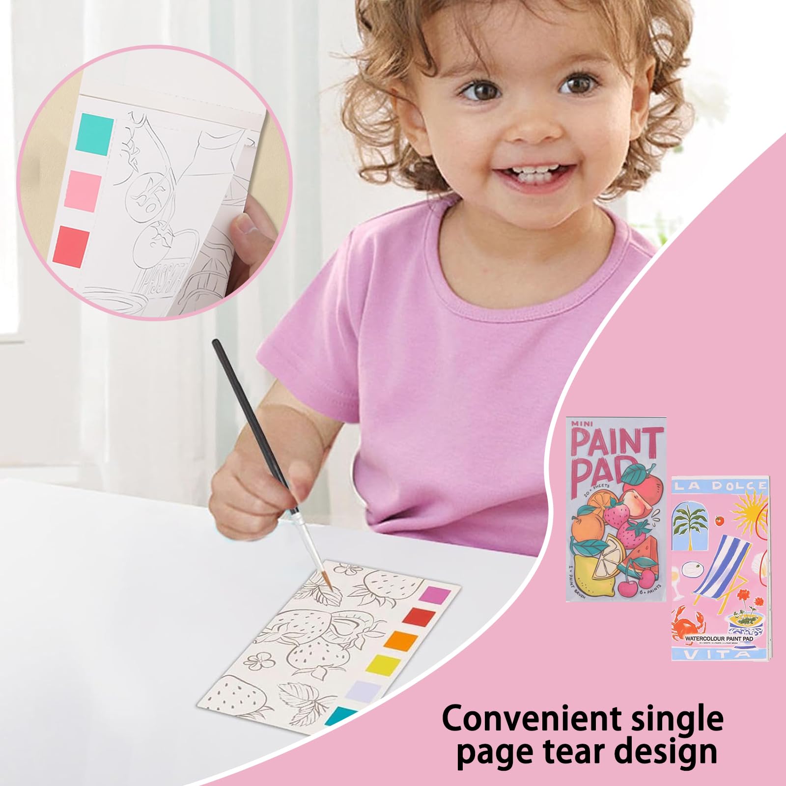 Minis Tampone per Pittura Adacquerello, Set di Libri per Pittura ad da