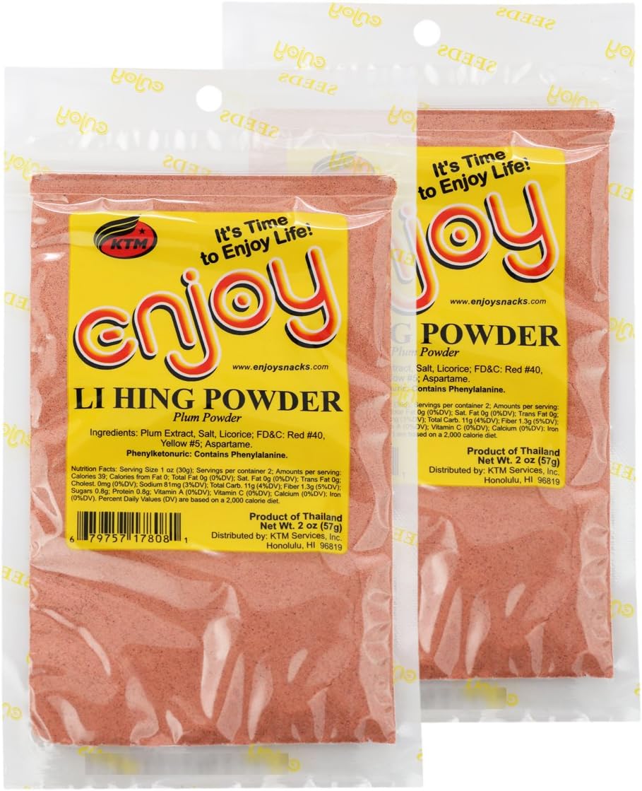 Li Hing Mui Powder - Enjoy - 2 Pack - 2oz each package