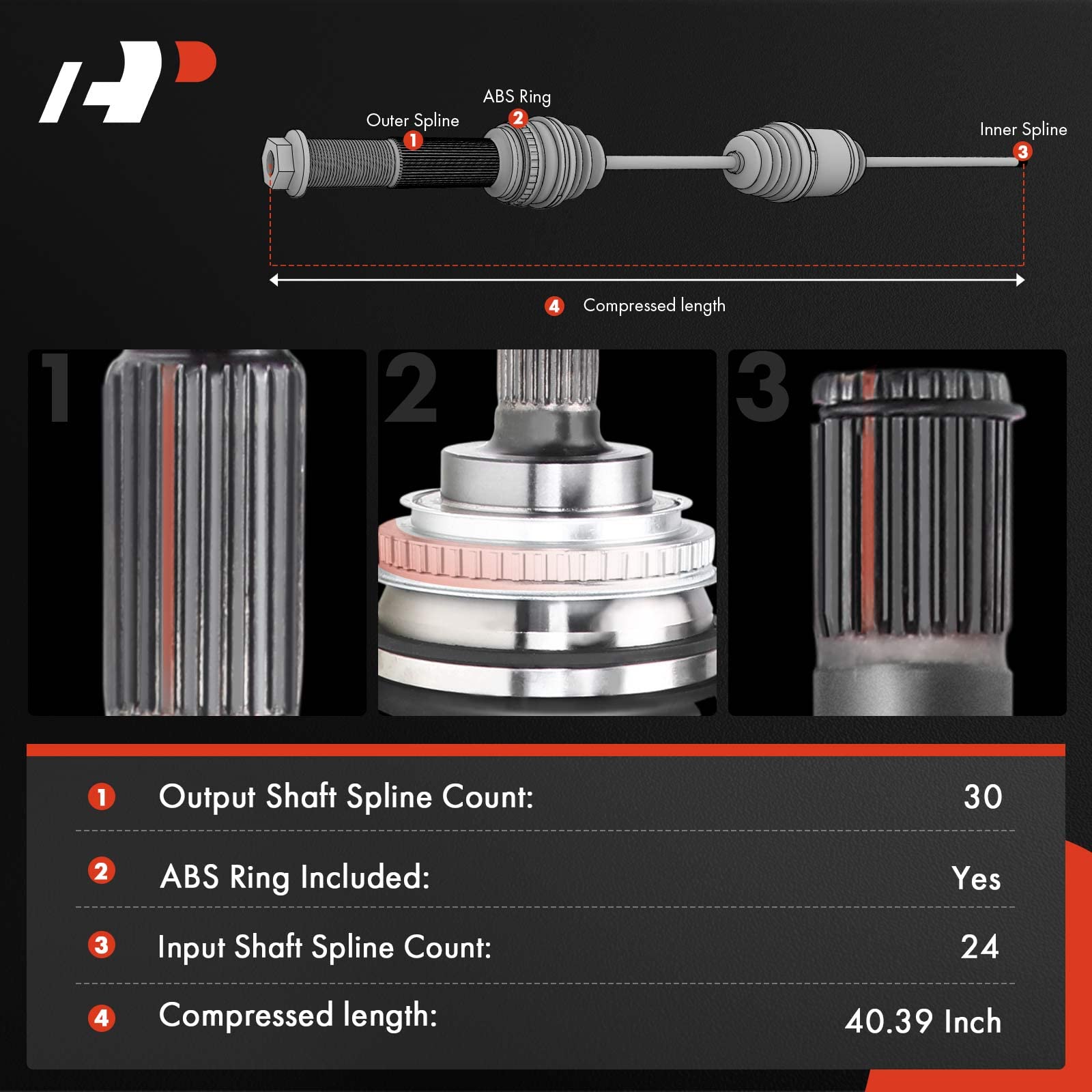 Amazon.com: A-Premium CV Axle Shaft Assembly Compatible with 