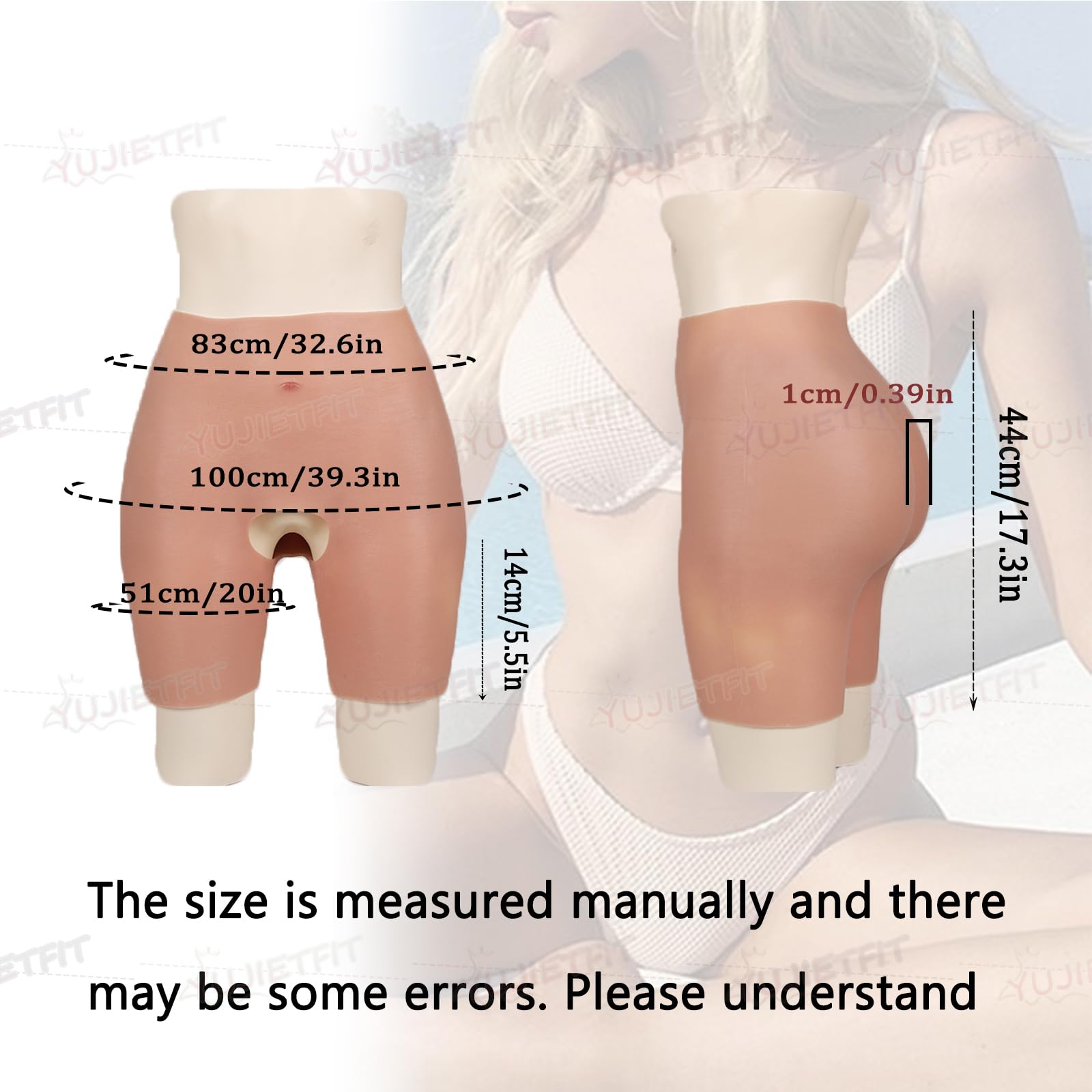 Adima Pantaloncini Mutandine Imbottiti Modellanti in Silicone Realistico per Transgender