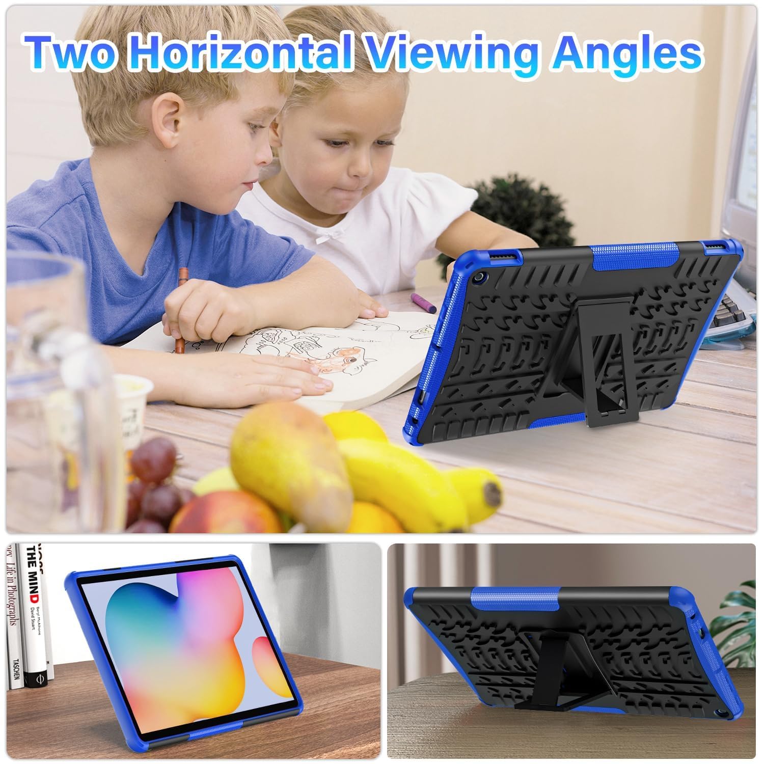 Etui ochronne do tabletu Fire HD 10 2023 (pasuje do 13. generacji, nie pasuje do 11. / 9. / 7. generacji), dwuwarstwowe, wytrzymałe, odporne na uderzenia, wytrzymałe etui ochronne ze stojakiem