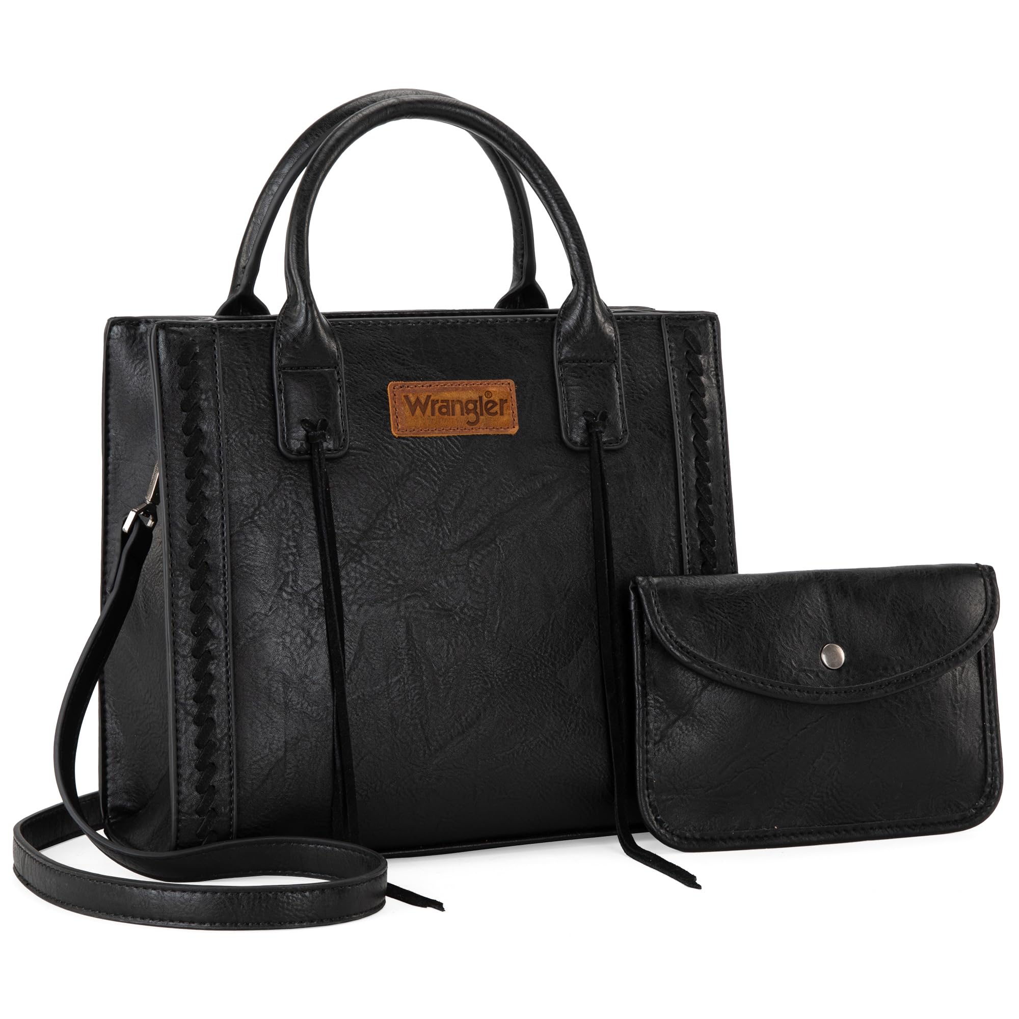 Wrangler Tote Bag for Women Western Cowhide Purse and Wallet Set
