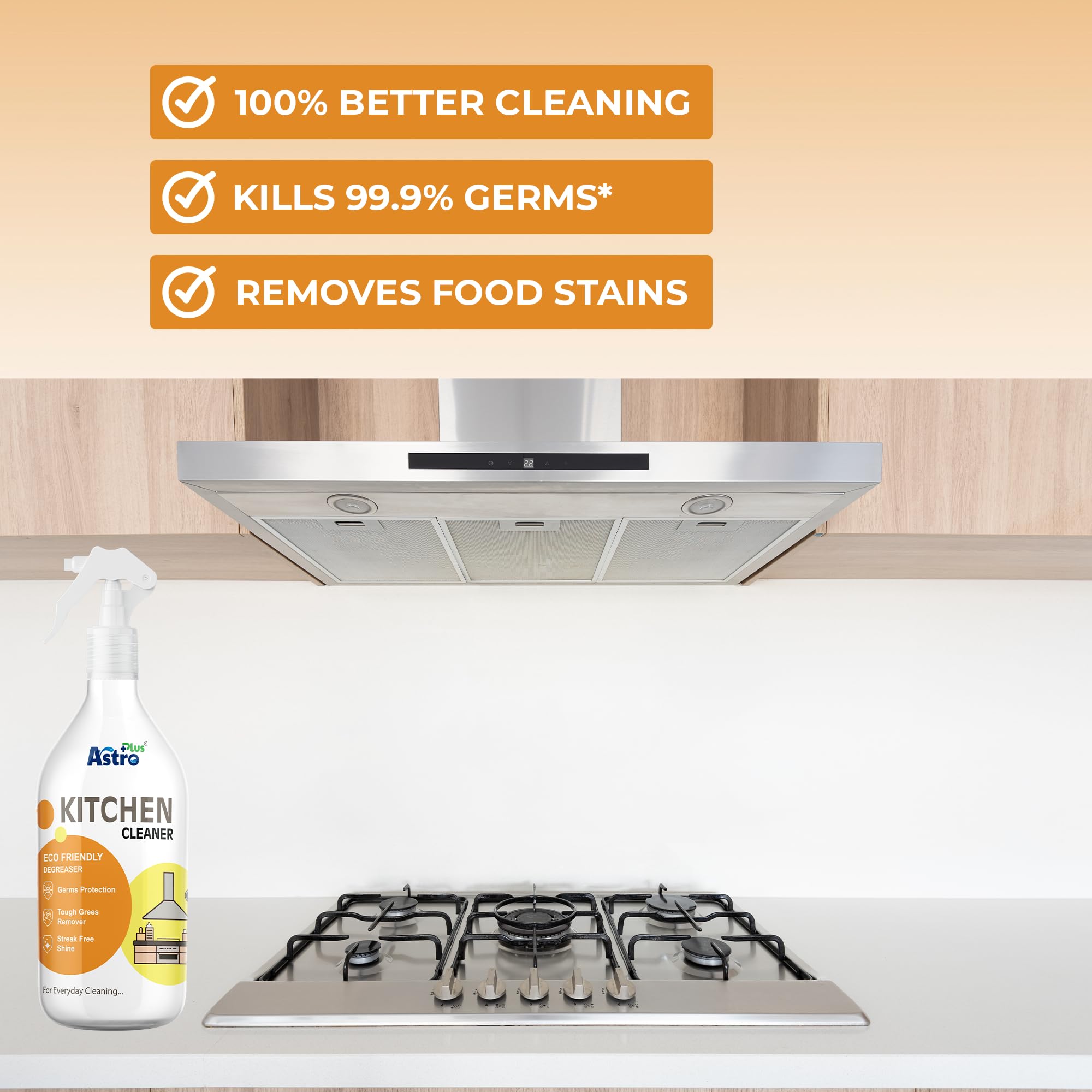Astro Plus+ Kitchen Cleaner Remove Tough Grease | Cleans Stove,Sink and Chimney etc. (500 ml) 1