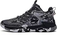 Bolognifi Tênis de basquete masculino antiderrapante para treinamento ao ar livre Botas de basquete respiráveis e confortáveis Presente (Color : Black, Size : 40 BR)