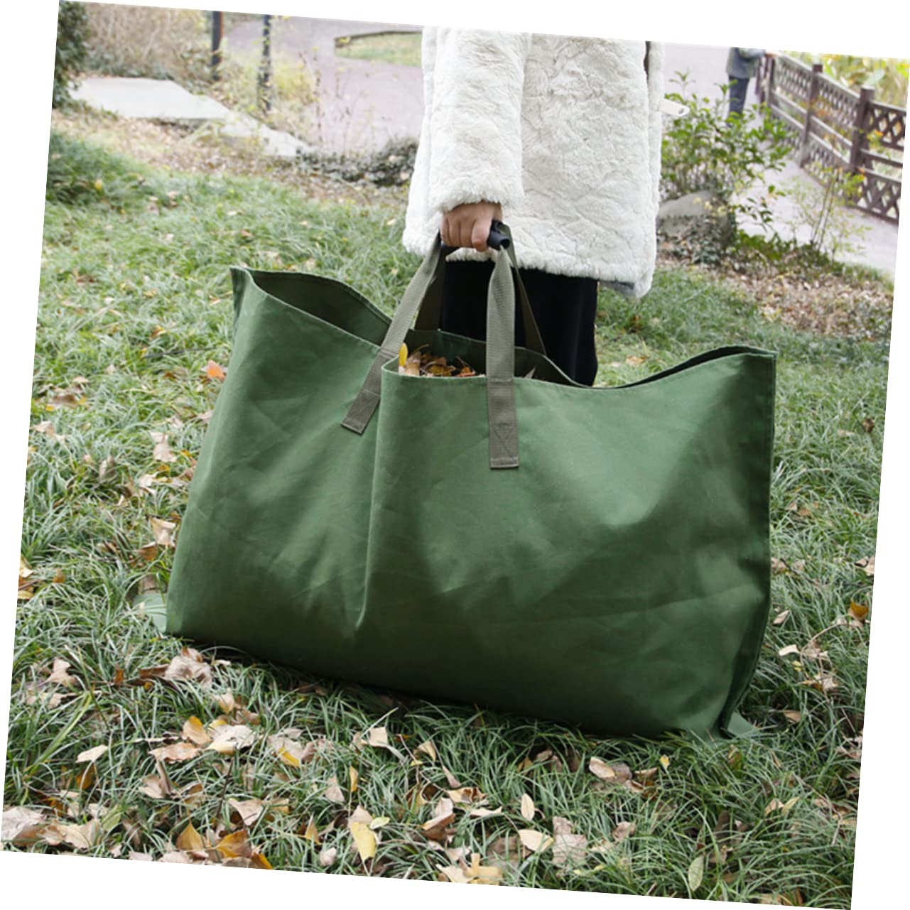 YARNOW Sacco Da Giardino Con Manici Per Foglie e Rifiuti Riutilizzabile Contenitore Per Spazzatura Leggero e Pieghevole Per Giardini e Cortili