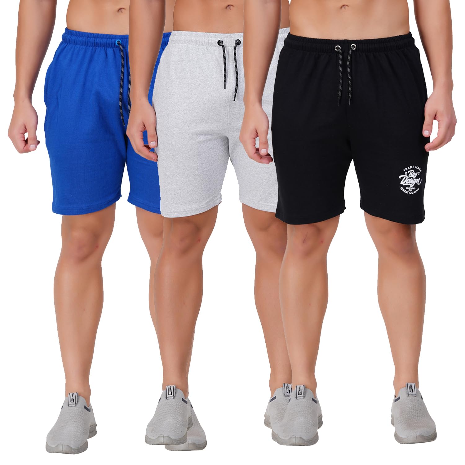 LEELOUIS Men's Cotton Shorts Regular Fit | 2 Side Zipper Pockets Multicolor-image-28