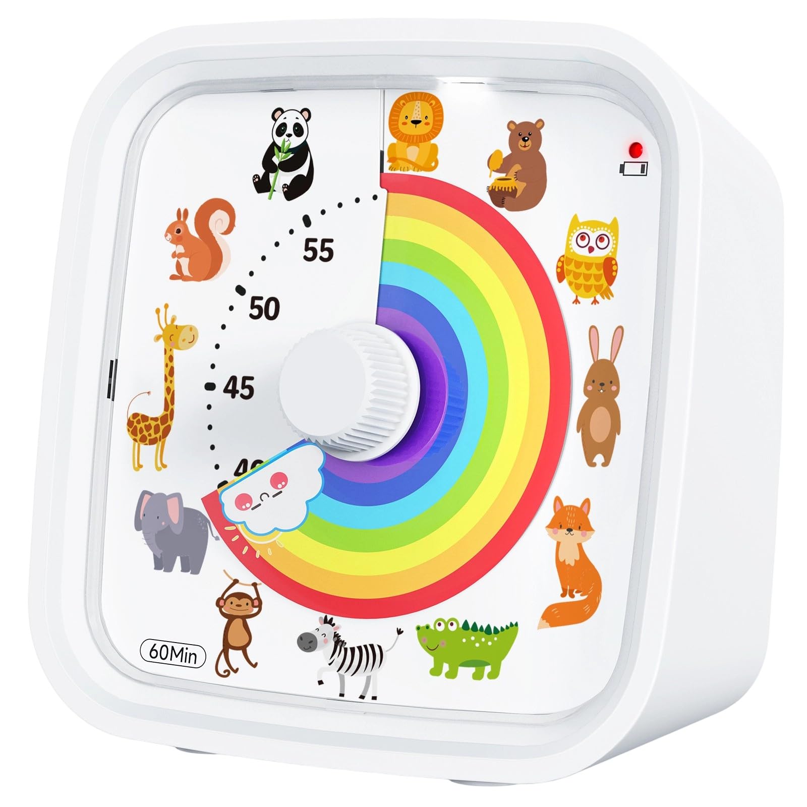 Beimus Animal Design Study Timer Quiet Operations with Nightlight 60 Minutes Countdowns Timer for Homework and Playtimes Kids Visual