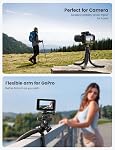 Lamicall Phone Tripod, Flexible Camera Tripod - Mini Mobile Cellphone Tripod Stand Holder, 360° Rotating Travel Smartphone Tripod Mount for Live Streaming, Cellphone, Camera