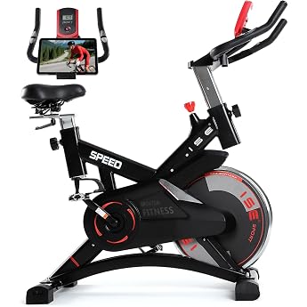ise indoor cycle ergometer exercise bike 10 kg flywheel pulse lcd display armrest padded