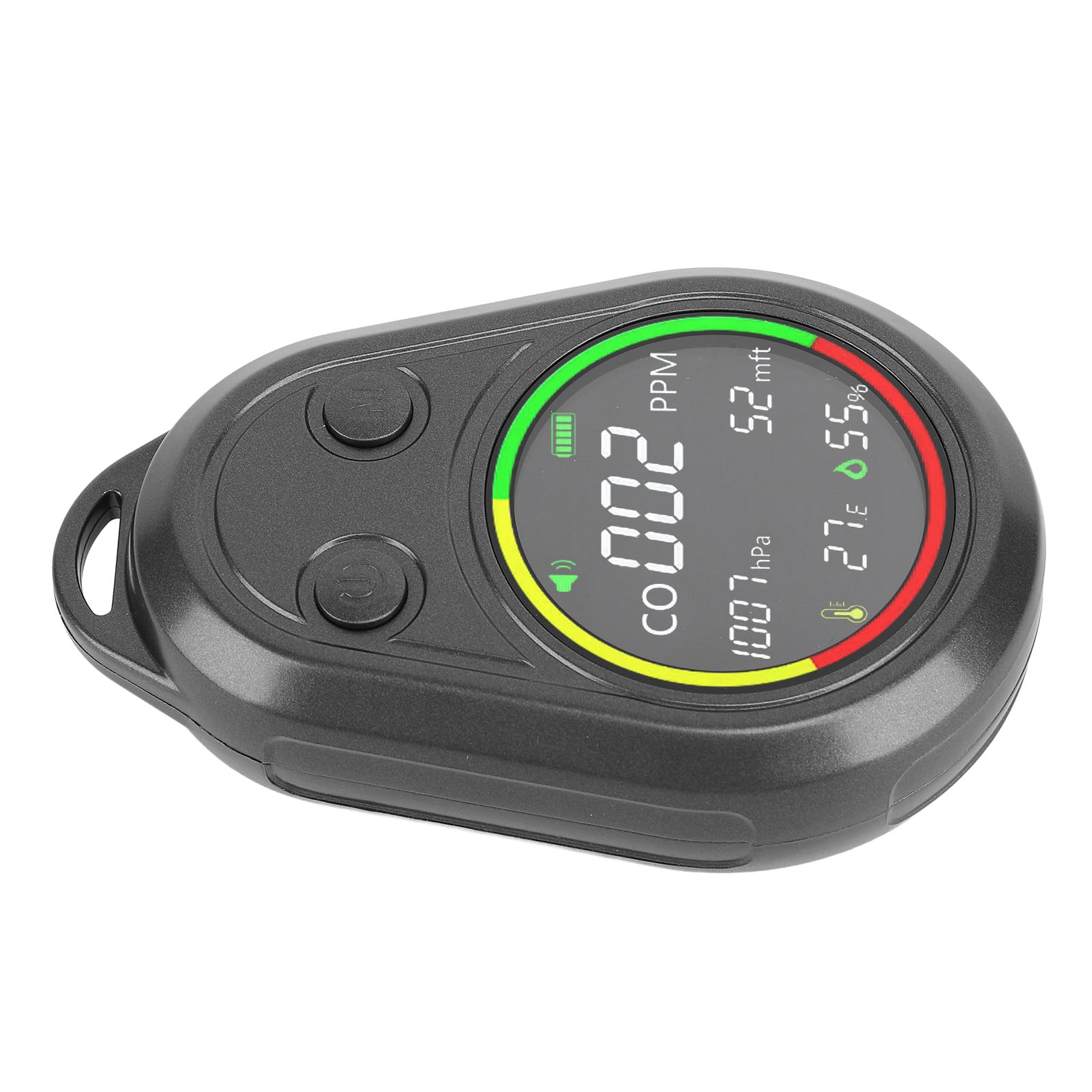 Detector Portátil de Calidad del Aire, Batería de Litio de 1000 MAh, Monitor de CO en Tiempo Real, Temperatura, Humedad, Barómetro, Altímetro para Acampar, Montañismo, Exploración