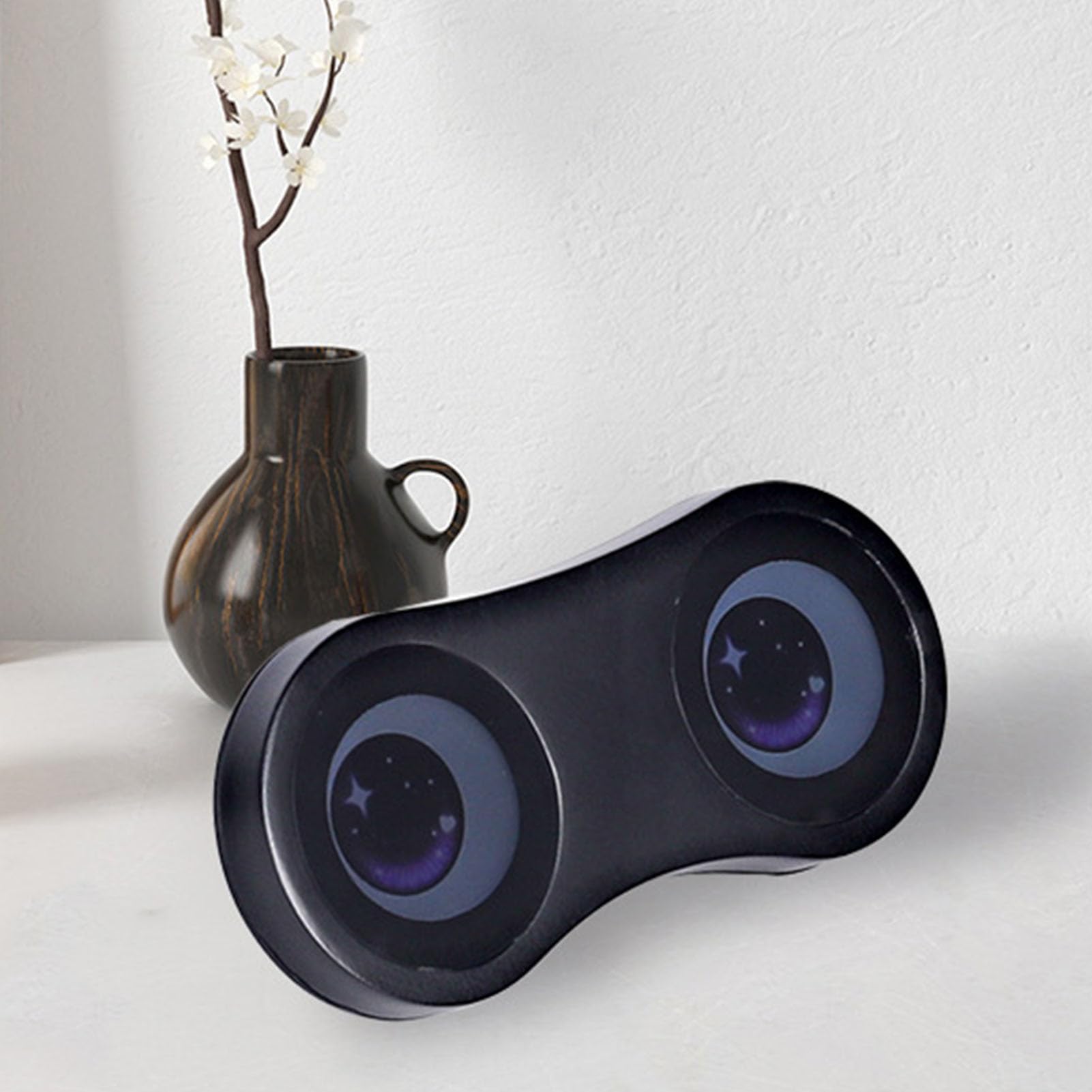 Bewinner Luce Posteriore per Bici con Rilevamento Intelligente dei Freni, Fanale Posteriore Ricaricabile con Animazioni GIF Dinamiche del Bulbo Oculare per la Guida Notturna Doppio Display Touch